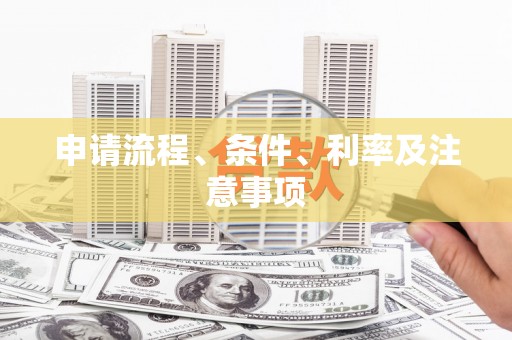 润州申请流程、条件、利率及注意事项