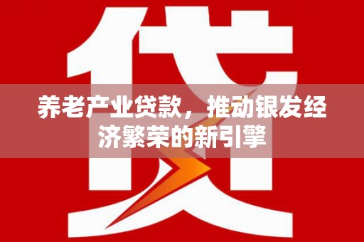 润州养老产业贷款，推动银发经济繁荣的新引擎