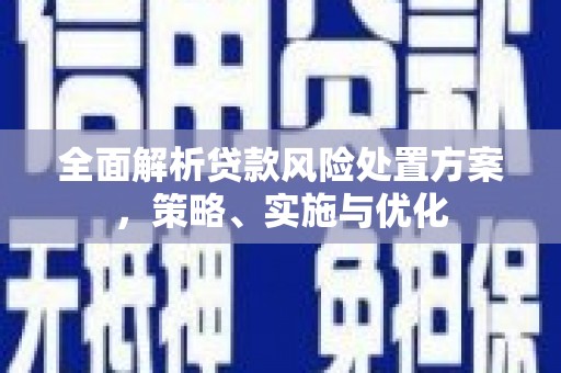 润州全面解析贷款风险处置方案，策略、实施与优化